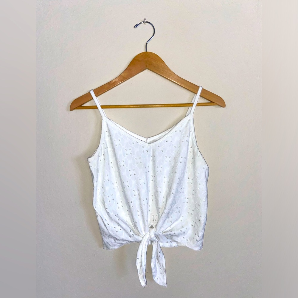 White spaghetti strap top.
